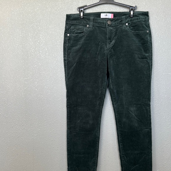Corduroy Green Straight Leg Pants Size 10 - Picture 1 of 8